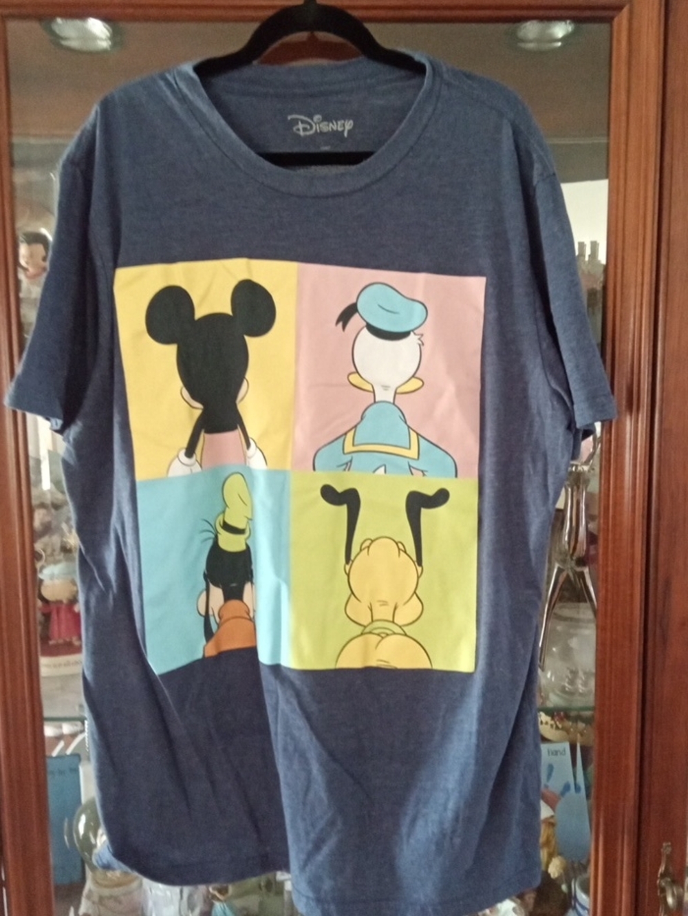 Disney Blue Short Sleeve Tee with Pastel Character Panels
